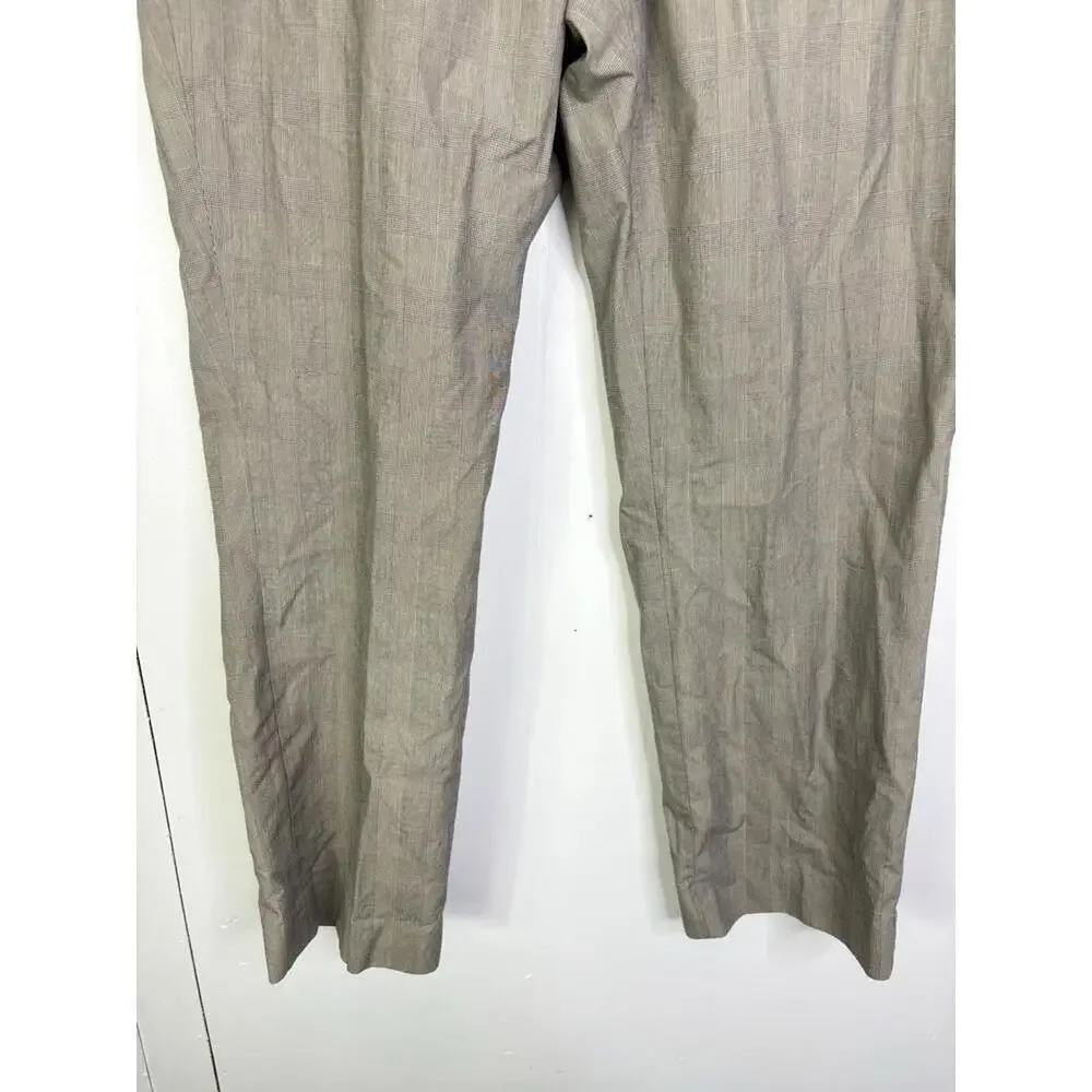 Banana Republic Pants Mens 35 Non Iron Slim Fit Glen Plaid Career Office Work